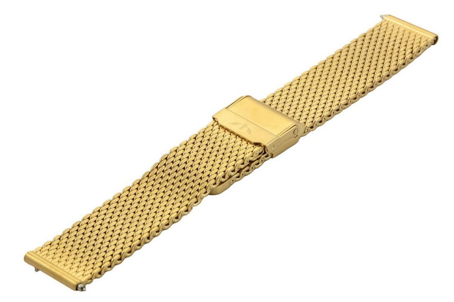 Bransoleta stalowa Bisset BM-102 Gold Mat – Mesh PVD Easy Click (18–24 mm) (2).jpg